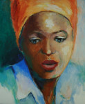 Portret_afrikaanse vrouw_34x46cm